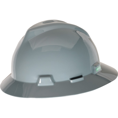 Casque de s&eacute;curit&eacute; &agrave; fente et bordure compl&egrave;te V-Gard, Suspension &agrave; douille, Non ventil&eacute; Duraquip Inc