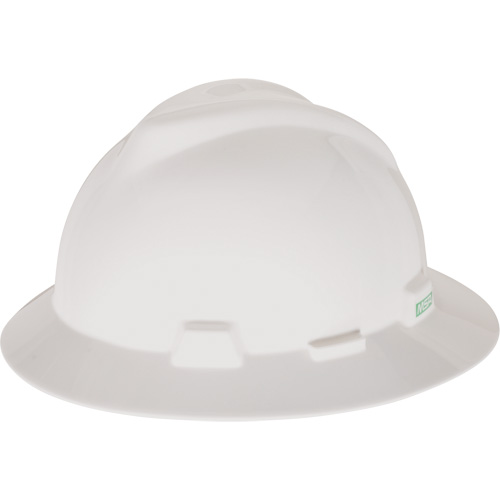 V-Gard&reg; Slotted Full-Brim Hardhat, Pinlock Suspension, Non-Vented Duraquip Inc