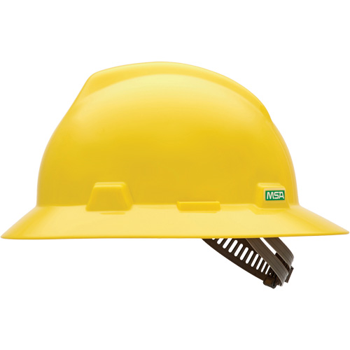 V-Gard&reg; Slotted Full-Brim Hardhat, Pinlock Suspension, Non-Vented Duraquip Inc
