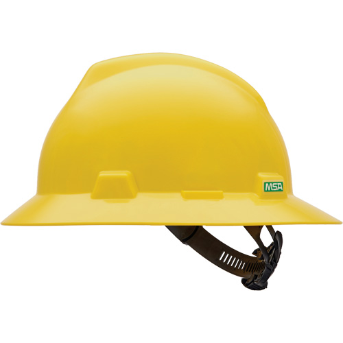Casque de s&eacute;curit&eacute; &agrave; fente et bordure compl&egrave;te V-Gard, R&eacute;pond aux normes CSA type 1, Suspension Glissement rapide, Non ventil&eacute; Duraquip Inc