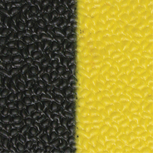 Tapis antifatigue Airsoft, Rugueux, 3' x 5' x 3/8", Noir/Jaune, &eacute;ponge en PVC Duraquip Inc