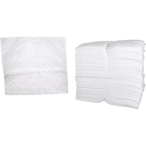 Petroleum Sorbent Pads, Oil Only, 19" x 17", 38.7 gal. Absorbancy Duraquip Inc