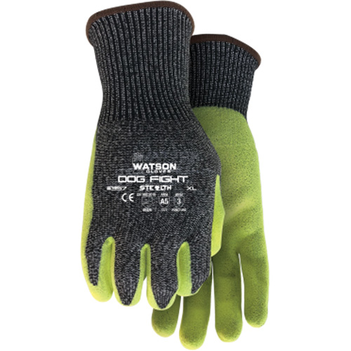 Stealth Dog Fight Cut Resistant Gloves, Size Medium, Nitrile Coated, Glass Fibre/HPPE/Nylon/Stainless Steel Shell, ASTM ANSI Level A5 Duraquip Inc