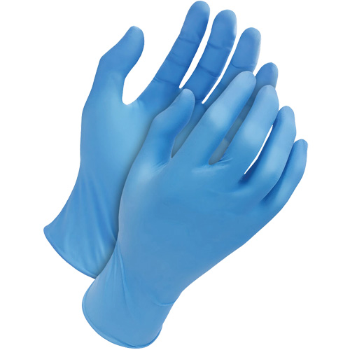 Gants jetables classiques, Moyen, Nitrile, 4 mils, Sans poudre, Bleu Duraquip Inc