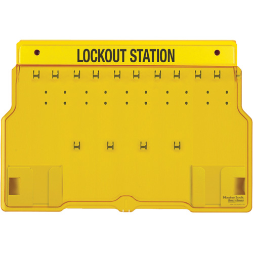 Trilingual Covered Lock Station, None Padlocks, 10 Padlock Capacity, Padlocks Not Included Duraquip Inc