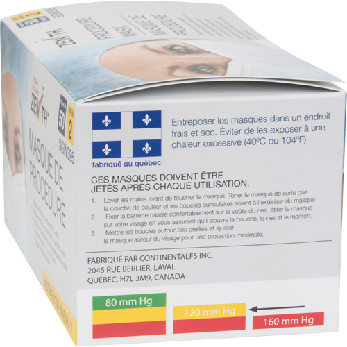 Disposable Procedure Face Masks, ASTM F2100 Level 2, Class 1 Duraquip Inc