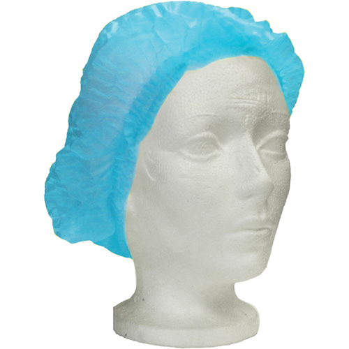 Ronco Care Pleated Bouffant Cap, Polypropylene, 24", Blue Duraquip Inc