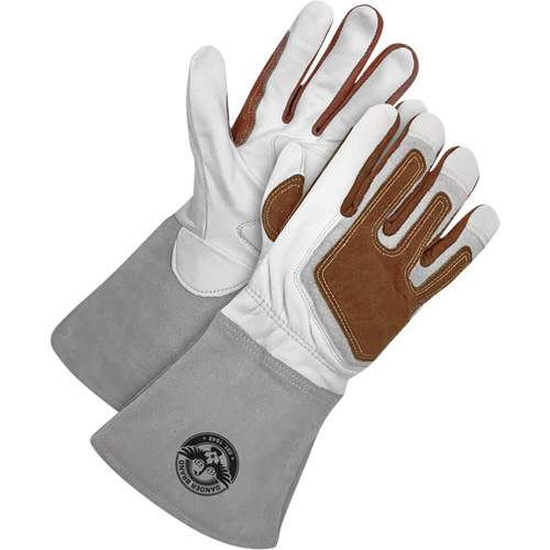 Gants de soudage &agrave; l'arc TIG Gander Brand avec renfort thermique, Cuir fleur de ch&egrave;vre, Taille Petit Duraquip Inc