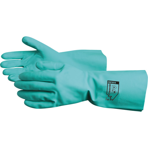 Gants r&eacute;sistants aux produits chimiques Chemstop, Taille 7, 12" lo, Nitrile, Doublure en Ouat&eacute;e, 15 mils Duraquip Inc