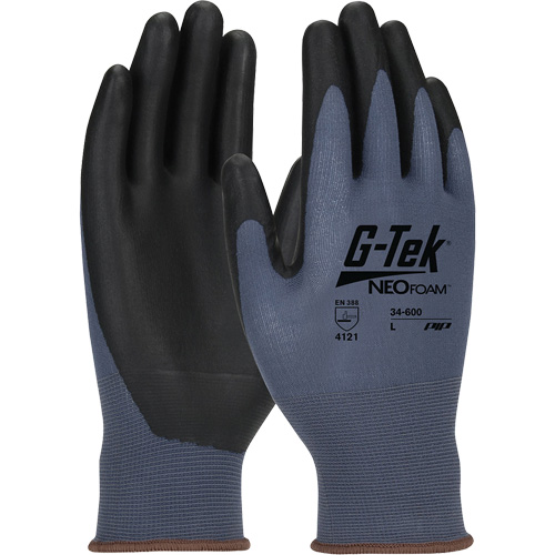 Gants en tricot sans coutures enduits G-Tek NeoFoam, T-petit, R&ecirc;vetement Polyur&eacute;thane, Calibre 15, Enveloppe en Nylon Duraquip Inc