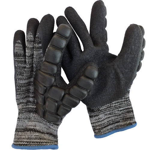Gants antichocs enduits pour le martelage, 8/Moyen, Paume en Synth&eacute;tique, Poignet &eacute;lastique Duraquip Inc