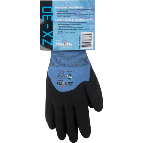 Gants enduits ZX-30° de premi&egrave;re qualit&eacute;, Grand, R&ecirc;vetement Mousse de PVC, Calibre 15, Enveloppe en Nylon Duraquip Inc
