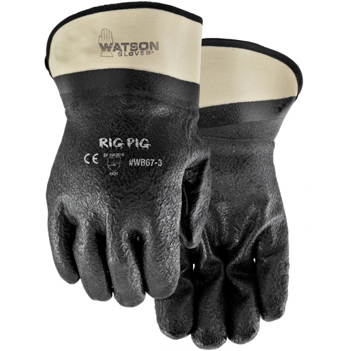 Rig Pig Gloves, One Size, Nitrile/PVC Coating, Jersey Shell Duraquip Inc