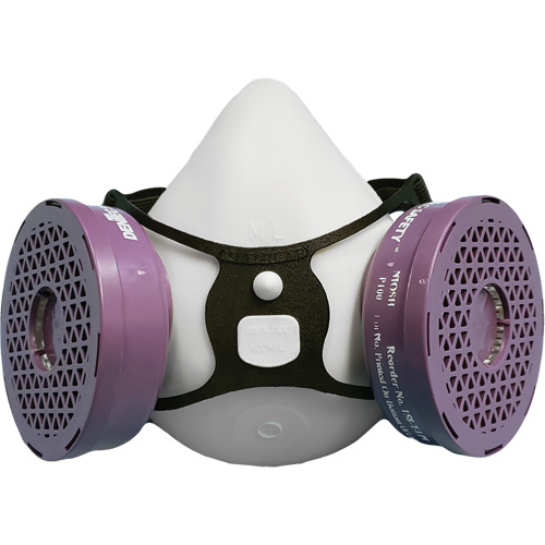 Ensemble de respirateur &agrave; demi-masque P100 Comfort-Air 400Nx noir sans soupape d'expiration, &eacute;lastom&egrave;re/Caoutchouc, Moyen/grand Duraquip Inc