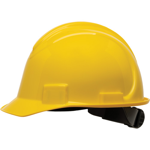 Casque de s&eacute;curit&eacute; &agrave; bord court North, R&eacute;pond aux normes CSA type 1, Suspension Rochet, Non ventil&eacute; Duraquip Inc