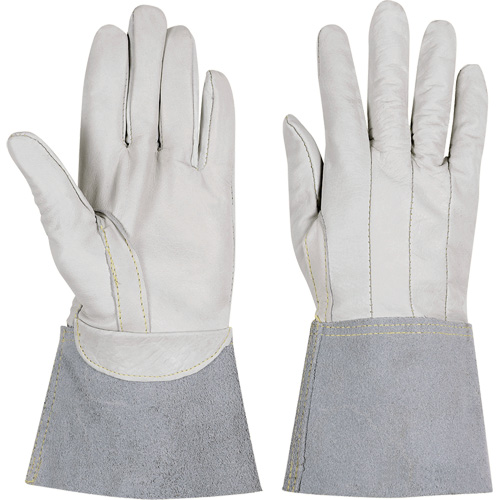 852 Ranpro&reg; FR White Stags TIG Gloves, Full Grain Calfskin, Size Small Duraquip Inc