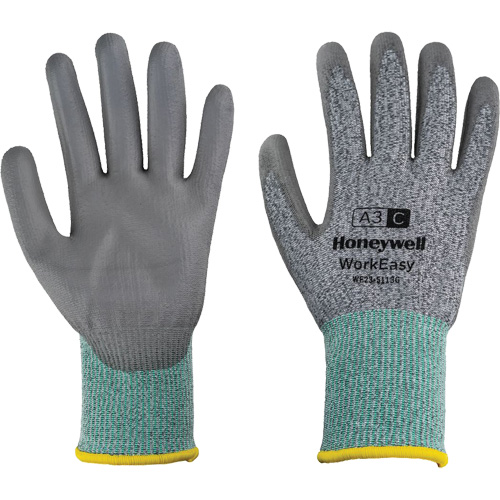 WorkEasy Cut Protective Gloves, Size 6/X-Small, 13 Gauge, Polyurethane Coated, HPPE/Glass Fibre Shell, ASTM ANSI Level A3/EN 388 Level C Duraquip Inc