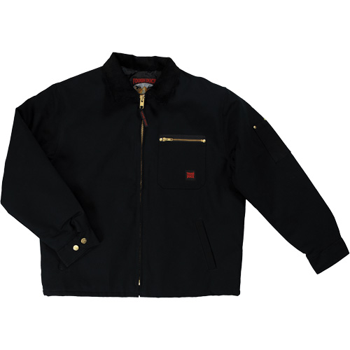 Duck Chore Jacket, Men's, Small, Black Duraquip Inc