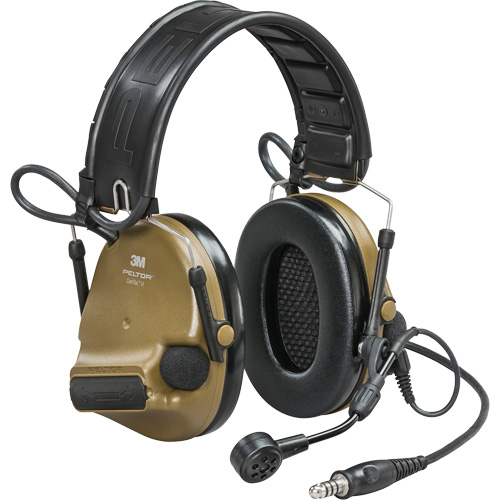 Casque VI NIB avec fils de sortie unique et rail arc Peltor ComTac, Style Bandeau, 23 dB Duraquip Inc