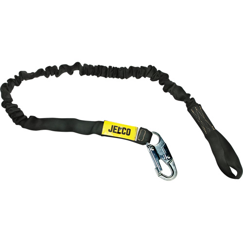 Arc Flash Shock Absorbing Lanyard, 6', Locking Snap Hook Center, Choke-Off Loop Leg Ends, Nylon Duraquip Inc