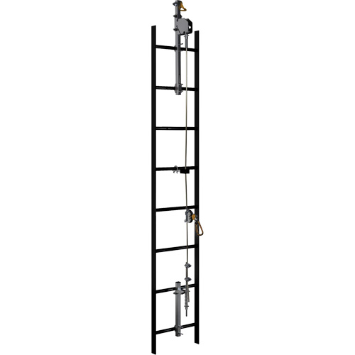 20' Lad-Saf Cable Vertical Safety System, Galvanized Steel Duraquip Inc