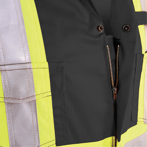 7702BK Combinaison ignifuge et r&eacute;sistant &agrave; l'arc &eacute;lectrique 88/12 FR-Tech, Taille 36, Noir, 9,7 cal/cm² Duraquip Inc