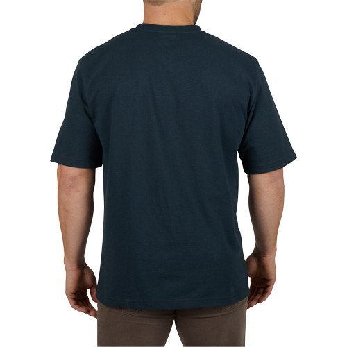 Heavy-Duty Pocket T-Shirt, Men's, Small, Blue Duraquip Inc
