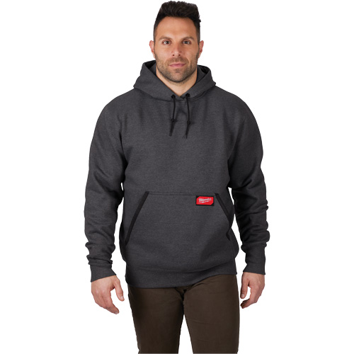 Heavy-Duty Pullover Hoodie, Men's, Small, Grey Duraquip Inc