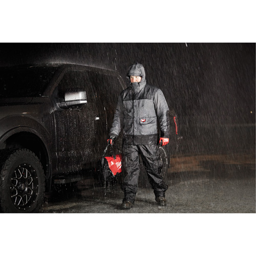 Hydrobreak Rainshell Jacket, Men's, 3X-Large, Grey Duraquip Inc