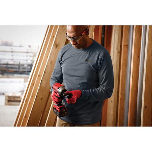 Hybrid Work Tee Shirt, Men's, Small, Blue Duraquip Inc