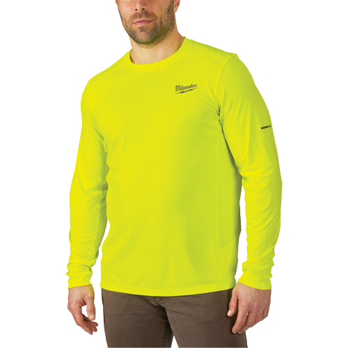 Chandail l&eacute;ger &agrave; haute visibilit&eacute; Workskin, Hommes, Petit, Jaune Duraquip Inc