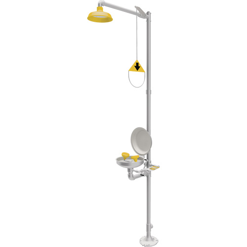 Combination Emergency Shower & Eyewash Station, Pedestal Duraquip Inc