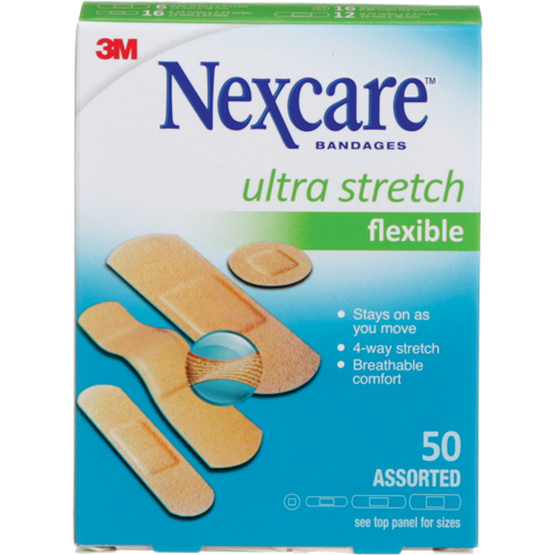 Nexcare Ultra Stretch Bandages, Assorted, Plastic, Non-Sterile Duraquip Inc