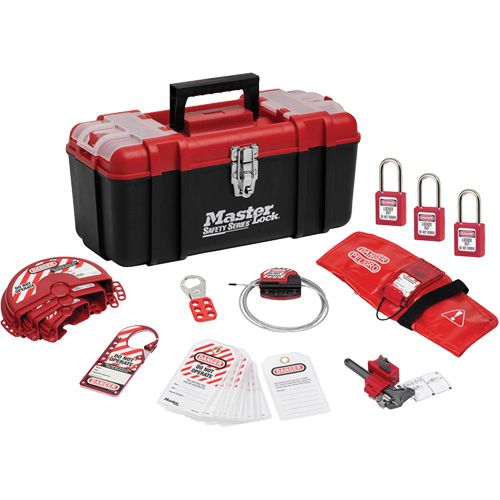 Trousse de cadenassage personnelle standard avec cadenas en thermoplastique Zenex, Ensemble Vanne, 13 composants compris Duraquip Inc
