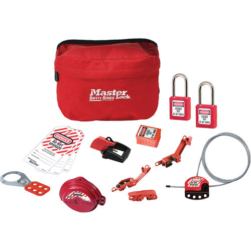 Standard Lockout Kit with Zenex Thermoplastic Locks, Electrical/Valve Kit, 14 Components Duraquip Inc