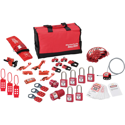 Premier Lockout Kit with Zenex Thermoplastic Locks, Electrical/Valve Kit, 34 Components Duraquip Inc