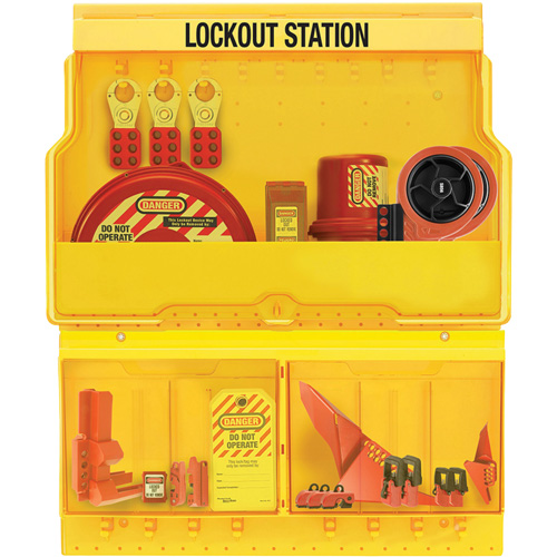 Premier Valve & Electrical Deluxe Lockout Station, None Padlocks, 32 Padlock Capacity, Padlocks Not Included Duraquip Inc