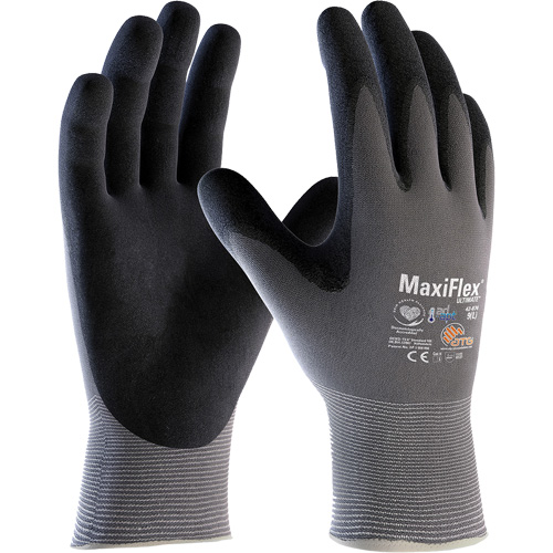 Gants compatibles avec les &eacute;crans tactiles ATG MaxiFlex Ultimate AD-APT, T-petit, R&ecirc;vetement Nitrile, Calibre 15, Enveloppe en Nylon/&eacute;lasthanne Duraquip Inc