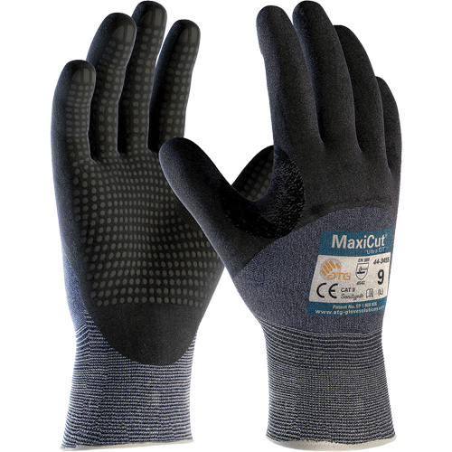 ATG MaxiCut&reg; Ultra DT, Size Large, 15 Gauge, Nitrile Coated, Engineered Yarn Shell, ASTM ANSI Level A3/EN 388 Level 5/EN 388 Level C Duraquip Inc