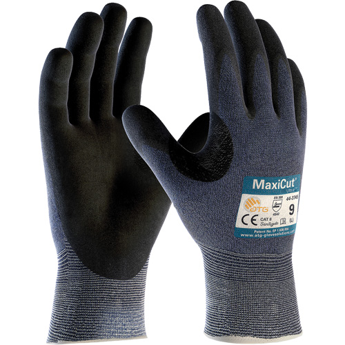Gants r&eacute;sistants aux coupures compatibles avec les &eacute;crans tactiles ATG MaxiCut Ultra, Taille T-petit, Calibre 15, Rev&ecirc;tement Nitrile, Enveloppe en Fil technique, ASTM ANSI niveau A3/EN 388 niveau 5/EN 388 niveau C Duraquip Inc