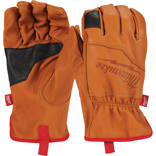 Leather Gloves, Small, Grain Goatskin Palm Duraquip Inc