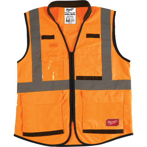 Veste de s&eacute;curit&eacute; haute performance, Orange haute visibilit&eacute;, 4T-Grand/5T-Grand Duraquip Inc