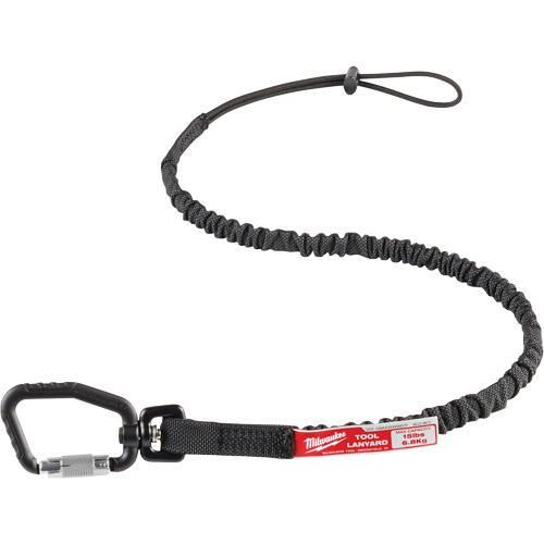 Locking Tool Lanyard, Bungee, Carabiner/Loop Duraquip Inc