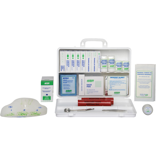 Basic First Aid Kit, Meets CSA Z1220-17 Type 2 Low-Risk Environment, Medium (26-50 Workers) Duraquip Inc
