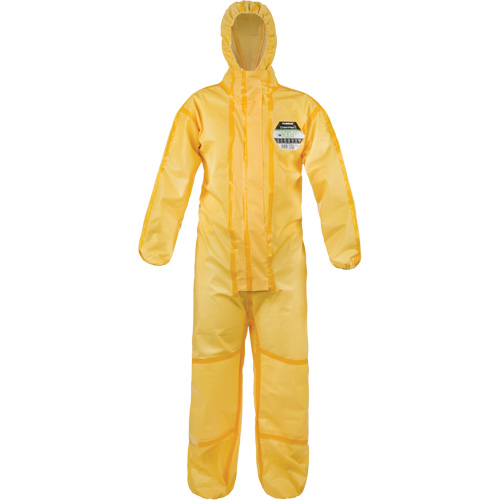 ChemMax&reg; 1 Coveralls, Polyethylene/Polypropylene, Small, Yellow Duraquip Inc