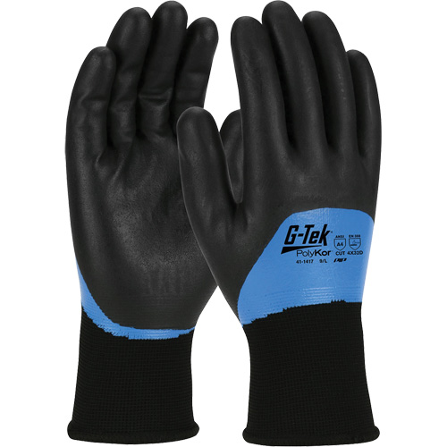Gants isol&eacute;s r&eacute;sistants aux coupures G-Tek PolyKor, Taille Petit, Calibre 15, Rev&ecirc;tement Nitrile, Enveloppe en Fil technique, ANSI/ISEA 105 niveau 4 Duraquip Inc