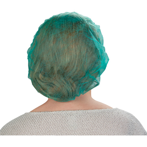 Bonnets bouffants, Polypropyl&egrave;ne, 21", Vert Duraquip Inc