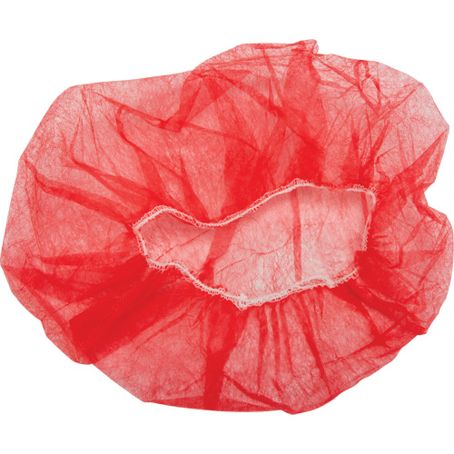 Bonnets bouffants, Polypropyl&egrave;ne, 21", Rouge Duraquip Inc