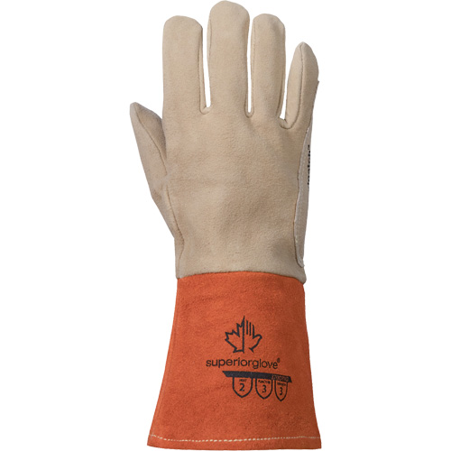 TIG Welding Gloves, Grain Deerskin, Size Medium Duraquip Inc
