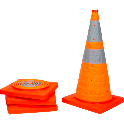 C&ocirc;ne de signalisation repliable, 28" h, Orange Duraquip Inc